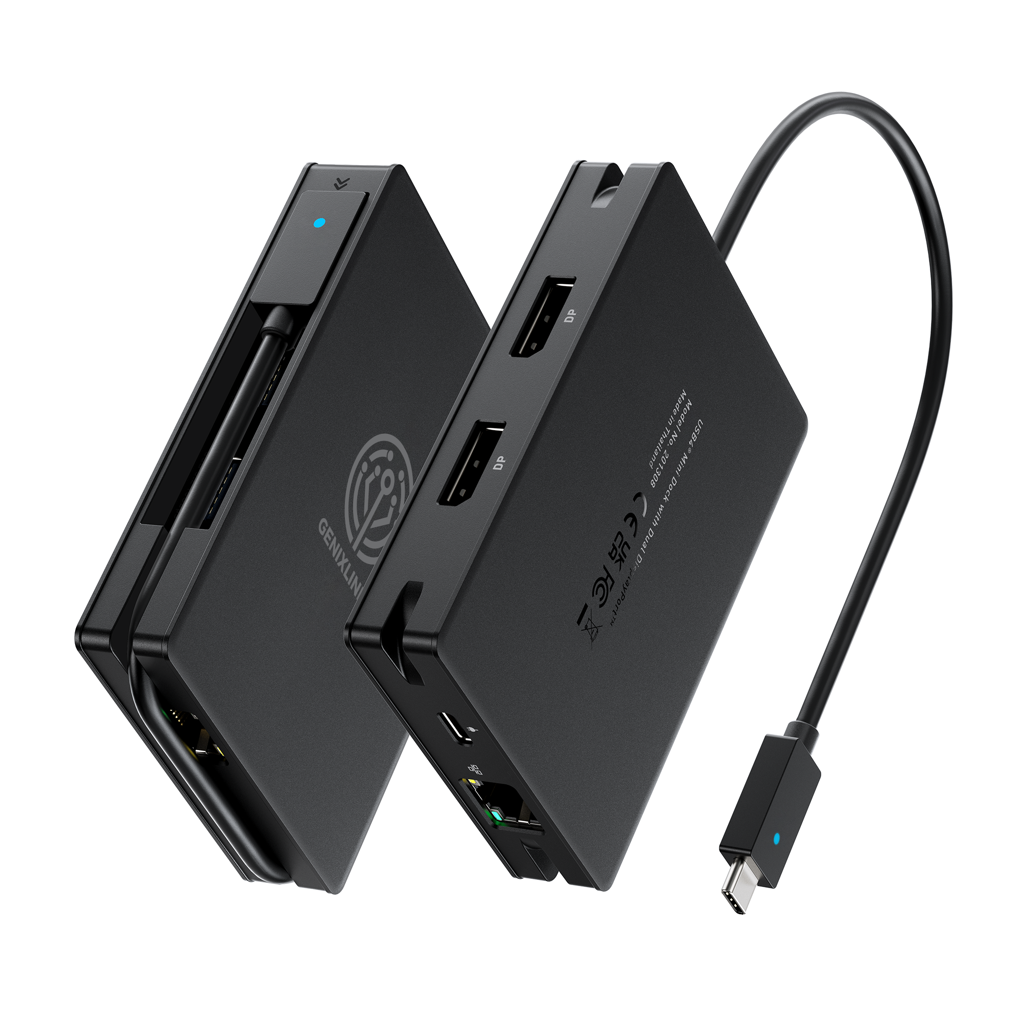 USB4 8-in-1 Mini Dock with Dual DisplayPort