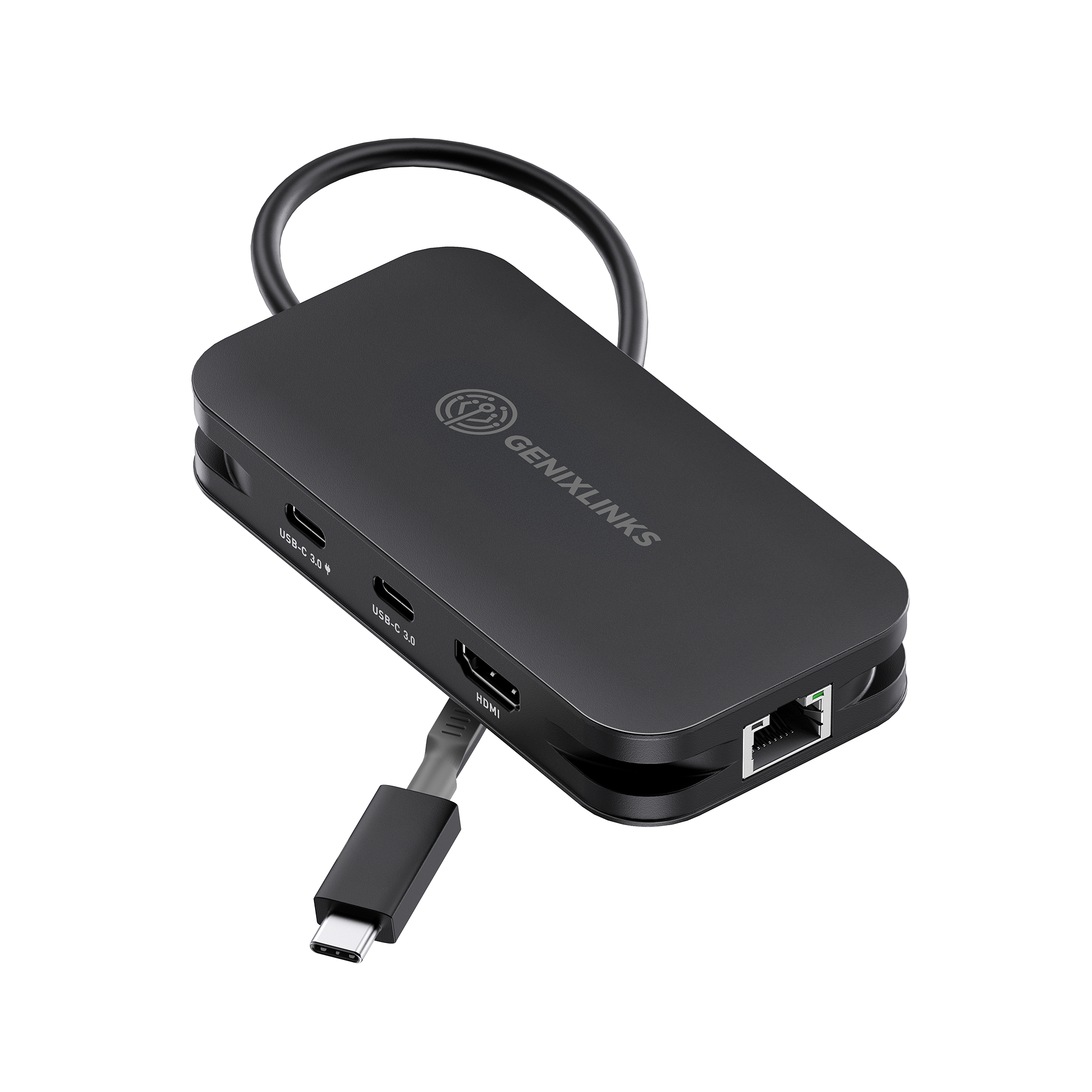 Portable USB-C 6-in-1 Multiport Adapter with HDMI & Ethernet